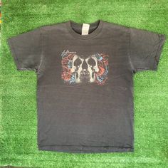 Vintage Y2k Deftones Skull Shirt Punk Metal Band Rock Tee Size: M Chest: 19" Length: 24" Sun Faded Black Short Sleeve Crewneck T-Shirt By Fruit Of The Loom With Red White Blue Deftones Skull Graphic. Regular Fit. Essential 2000s Grunge Nu Metal Band Tee. Free Shipping On Bundles. Feel Free To Send An Offer. Preowned Clothing May Have Flaws. Please View All Pictures And Ask Any Questions Prior To Purchase. All Sales Are Final. Returns Not Accepted. Check Out Our Other Listings To Bundle And Save! We Have Thousands Of Vintage Graphic Tees In All Sizes And Styles. Follow Us To Catch New Drops - Steals Posted Daily! Thanks For Shopping Sustainably! Tags: Grunge Skater Punk Retro Streetw Band Merch Shirt With Skull Print For Streetwear, Band Merch Skull Print Shirt For Streetwear, Band Merch Tops For Concert With Skull Print, Black Y2k Skull Top, Black Band Merch Shirt With Skull Print, Y2k Skull Print Streetwear T-shirt, Black Y2k Deadstock Tops, Alternative Black Shirt With Skull Print, Black Alternative Style Shirt With Skull Print