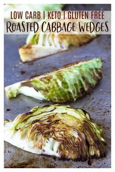 low carb, keto - gluen free roasted cabbage wedges