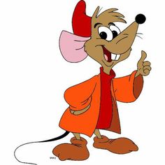 an animated cartoon mouse with a red hat and orange robe, giving the thumbs up