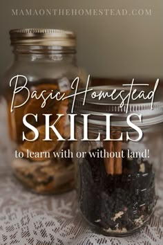 Are you homestead dreaming? Find out what homestead skills you can start practicing NOW, no matter where you are!  #homesteading #homesteadskills #homesteader #homesteadmama #homesteadlife  #backtoourroots #homestead #oldfashioned #oldskills Homesteading Business Ideas, Home Making Skills, Home Steading For Beginners, Homesteading Skills To Learn, Things To Make Instead Of Buy, Homestead Home Decor, Homestead Recipes From Scratch, Home Steading Ideas, Landscape Ideas Architecture