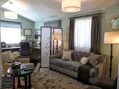 the living room is clean and ready for us to use in its new owner's home