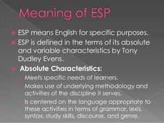 the meaning of esp in english