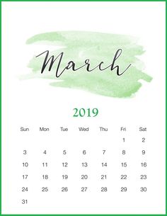 a calendar with the word march written in cursive writing on it's side