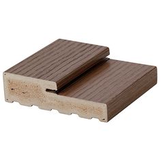 two pieces of wood sitting next to each other on top of a wooden flooring board