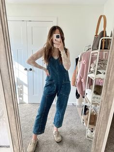 To shop thid look https://liketk.it/4mcXE Overalls Outfit Boho, Summer Barista Outfit, Western Granola Outfits, Outfits College Summer, Summer Outfits College, Lady Lux Layering Top, Overalls Outfit Aesthetic, Summer Outfits Classy, Postpartum Outfits