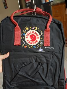 "\"Welcome to my store and choose the perfect hand-embroidered fjallraven kanken backpack   Version & Size + Medium size: 38x27x13cm  + Big size: 42x32x13cm  - Product price includes: hand-embroidered fjallraven kanken backpack and design as shown in the picture - I can make fjallraven kanken backpack hand embroidery patterns according to your ideas - fjallraven kanken backpack will be hand embroidered with thread that won't fade when washed - fjallraven kanken backpack has a small front compart Backpack Fjallraven, Cute Embroidery, Embroidery On Clothes, Kanken Backpack, Fjallraven Kanken, Fjallraven Kanken Backpack, Hand Embroidery Patterns, Embroidered Design, Backpack Purse