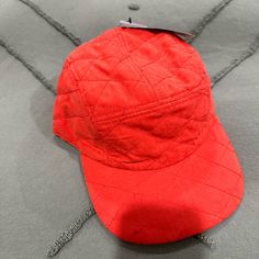 Nwt Red 5-Panel Hat, Diamond Quilted, Snap Back / Adjustable. Red Winter Baseball Cap For Outdoor, Red Casual Baseball Cap For Winter, Red 5-panel Snapback Hat, Trendy Red 5-panel Hat, Casual Red Flat Cap, Red 5-panel Snapback Hat For Outdoor, Red Short Brim Baseball Cap For Outdoor, Red 5-panel Hat For Outdoor, Trendy Red Snapback Hat With Flat Bill