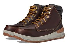 Caterpillar Impact WP - Men's Shoes : Friar Brown : The Caterpillar Impact WP is the perfect work boot for anyone in the modern workplace. Soft toe meets or exceeds ASTM F2892-18 EH (Electrical Hazard) standard. Lace-up closure offers a secure fit. Round toe silhouette. Waterproof leather upper. 100% post industrial recycled lining. Removable polyurethane footbed. EVA midsole. Slip-resistant rubber outsole meets or exceeds SATRA Test ASTM F2913-19 standard. Style Number P51076 (Friar Brown) Impo Casual Lace-up Safety Boots, Casual Slip-resistant Work Boots For Construction, Casual Shock Resistant Work Boots For Outdoor, Casual Work Boots With Shock Resistance For Outdoor Work, Casual Lace-up Shock Resistant Work Boots, Casual Lace-up Work Boots With Shock Resistance, Casual Shock Resistant Work Boots With Round Toe, Durable Casual Work Boots For Construction, Casual Work Boots With Shock Resistance And Round Toe