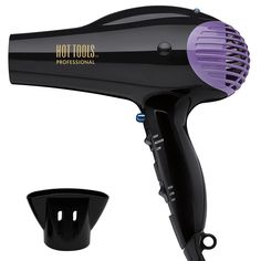 Who says your hair dryer has to be boring. Why can't it be sleek and chic.. It can, if you're using the Hot Tools Ionic Anti-Static Professional Dryer. This is the best anti-static hair dryer to style your hair to lustrous perfection. This styling tool is complete With Direct Ion Technology helps to provide smooth, gorgeous locks With reduced frizz. 1875 watts provide a powerful airflow. A on/off Ion Select switch and 6 speed and 2 heat options allow for full styling control and variety. Plus, t Hair Blow Dryer, Static Hair, Best Hair Dryer, Ionic Hair Dryer, Different Hair Types, Hair Dryers, Hot Tools, Fun Shots, Blow Dryer