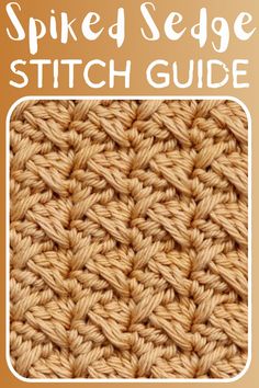 the spiky sedge stitch guide is shown in front of an orange background