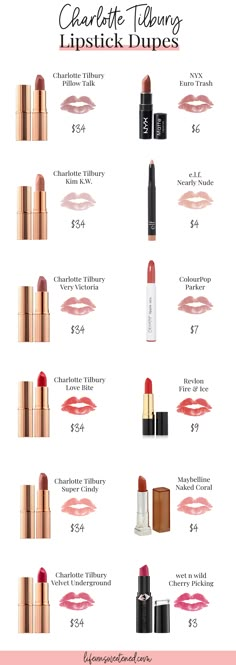 Charlotte Tilbury Lipstick, Beauty Regime, Celebrity Makeup Artist, Mac Lipstick, Makeup Pictures, Drugstore Makeup, Lipstick Shades, Celebrity Makeup