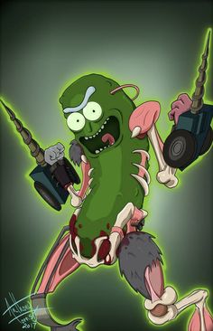 a cartoon character holding a camera and wearing an alien costume with green hair, black eyes and