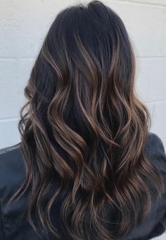 Dark brunette with subtle caramel bayalage Dark Brown Hair With Highlights, Dark Ombre Hair, 60 Hairstyles, Chestnut Hair, Hair With Highlights, Brown Ombre Hair, Black Hair With Highlights