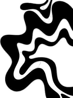 an abstract black and white design with wavy lines