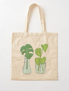 Monstera Embroidery, Diy Resin Phone Case, Tote Bag Outfit, Bag Illustration, Handpainted Bags, Bag Craft