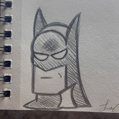 a drawing of batman with glasses on it