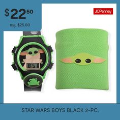 # Pieces In Set: 2Number of Batteries: 3Included: 1 Watch(es), 1 Bracelet(s)Features: Light-UpBattery Type: AlkalineCharacter: Star WarsJewelry Closure: BucklePower Source: Battery (included)Watch Movement: QuartzBand Color: BlackDial Color: GrayCase Thickness: 14.8mmCase Width: 38mmWatch Band Length: 9 InchBand Content: PlasticCase Materials: 100% PlasticBand Width: 16mmCare: Wipe CleanBand Type: StrapCountry of Origin: Imported Boys Jewelry, Gshock Watch, Watch Box, Watch Movement, Star Wars, Band, Stars, Black