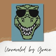 an image of a pixel art piece with the words unwried by grace on it