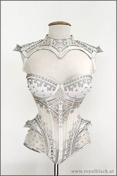 White Corset Moda Steampunk, Mode Steampunk, Steampunk Tendencies, Couture Outfits, Gothic Steampunk, Corsets And Bustiers, Fantasy Costumes, Corset Lingerie, Victoria Secrets