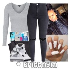 "@Brittny Black n' Gray" by brittnym ❤ liked on Polyvore featuring Topshop Black Jeans Grey Shirt Outfit, Grey Shirt Outfit Black Women, Gray Jeans Outfit Black Woman, Baddie Grey Jeans Outfit, Fitted Gray Crop Top, Black Grey Jeans, Gray Jeans Outfit, Baddie Essentials, Grey Jeans Outfit