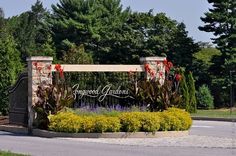 the entrance sign to an upscale residential community