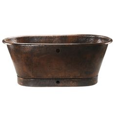 an old wooden bathtub on a white background