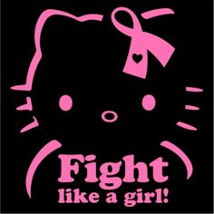 Vinyl Decal For Car/ Truck/ Rv Window. Design: Hello Kitty Fight Like A Girl! Color: Pink - Additional Colors Available Upon Request Size: 8" (Longest Dimension) - Other Sizes Available Upon Request Bundle And Save!! Discount On The Purchase Of 2 Or More Items. Charmmy Kitty, Hello Kitty Images, Hello Kitty Art, Pink Hello Kitty, Like A Girl, Hello Kitty Pictures, Kitty Wallpaper, Hello Kitty Items, Awareness Ribbons