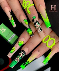 Nail Art Designs Green, Valentines Nail Art, Valentines Nail Art Designs, Classy Nail Art Ideas, Nails Valentine, Disney Acrylic Nails, Fancy Nails Designs, Dope Nail Designs, Nails Only