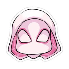 a pink animal mask sticker