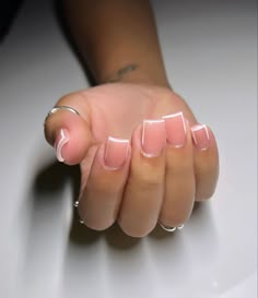 Natural Nail Inspiration, Outlined Nails, Nail Ideas Short, Nails Plain, Acrylic Nails Nude, Nails Art Ideas, Acrylic Toe Nails, Plain Nails