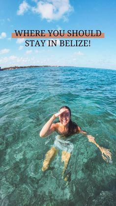 Girl snorkeling near her resort in Ambergris Caye, Belize Belize Barrier Reef, Nurse Shark, Ambergris Caye, Dive Resort, Best Snorkeling