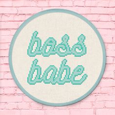 a cross stitch pattern with the words sass and hope in blue on a white background