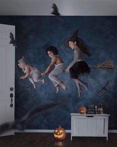 Flying on a Broomstick by Vanessa Halloween Photography, Halloween Activities, Halloween Decoration, Halloween Kids, Photo Illustration, Children Photography, Great Photos