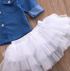 Girls Denim Shirt, Denim Headband, Warm Dress, Aliexpress Finds, Kid Braid Styles, Tutu Skirts, Headband Outfit