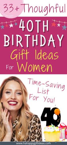 a woman holding her hand up to her face with the words, birthday gift ideas for women