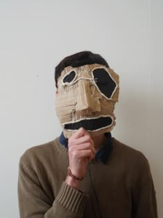 a man with a mask on his face