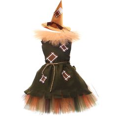 The Wizard of Oz Movie Scarecrow Kids Children Brown Dress Party Carnival Halloween Cosplay Costume · Material: Polyester · Including: Dress + Hat · Size chart: Size(cm) Length Bust Height S 50 40-55 90-105 M 55 45-60 105-115 L 60 48-66 115-125 XL 65 50-70 125-140 XXL 70 52-75 140-155 Womens Wizard Of Oz Scarecrow Costume, The Wizard Of Oz Scarecrow, Farm Costumes, Wizard Of Oz Costumes, Scarecrow Tutu, Scarecrow Wizard Of Oz, The Wizard Of Oz Costumes, Wizard Of Oz Scarecrow, Oz Scarecrow