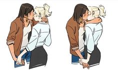 Wlw Art, Anime Lineart, Lesbian Art