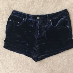 Free People Blue Crushed Velvet Shorts. Never Worn! Size 28. Blue Crush, Velvet Shorts, Free People Shorts, Crushed Velvet, Blue Velvet, Free People, Color Blue, Velvet, Womens Shorts