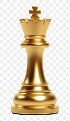 a golden chess piece with a cross on top