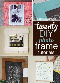 there are many different pictures in this collage with the words twenty diy photo frame