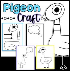 the pigeon craft is ready to be used for children's art projects and crafts