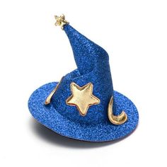 Description Enhance your style with our versatile wizard hat hairpin! Perfect for Halloween or everyday wear, this fashionable accessory complements any outfit, from cute skirts to trendy jeans. Crafted from high-quality alloy, it is durable yet lightweight, ensuring a comfortable fit. The unique wizard hat design showcases exquisite craftsmanship, adding a festive touch to your look. With various styles and colors available, this hairpin suits all ages and preferences. Embrace the Halloween spi Halloween Costume Hat Accessories, Adjustable Blue Costume Accessories For Halloween, Themed Mini Hats For Halloween Gift, Adjustable Mini Hats For Halloween, Witch Hat Hair Clip Diy, Adjustable Novelty Mini Hat For Cosplay, Witch Hat Hair Clip, Embellished Witch Hat, Party Horns