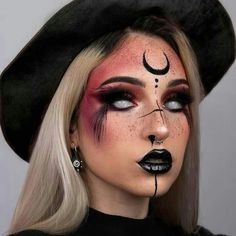 Goth Witch Makeup, Creative Halloween Makeup, Halloween Makeup Pretty