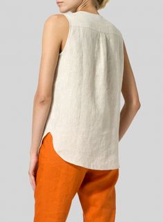 Linen Surplice V-Neck Blouse Chic Linen V-neck Tank Top, Casual Everyday Linen Vest, Casual Linen Beach Vest, White Linen Casual Vest, Casual Linen Tank Vest, Everyday Linen Sleeveless Tank Top, V-neck Linen Summer Vest, Casual Flax Linen Tank Top, Everyday Sleeveless Linen Tank Top