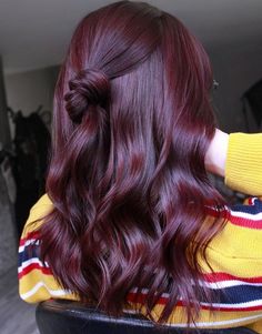 Dark Hair Color, Rambut Brunette, Burgundy Hair