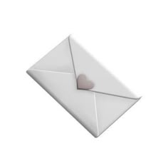 an envelope with a heart on the front is shown in white paper, and it appears to be empty