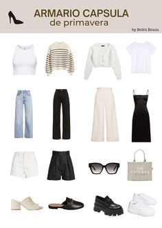 Prendas básicas para primavera que no pasan de moda. Moda. Prendas. Neutros. Blanco Smart Casual Women Outfits, Classic Capsule Wardrobe, Look Office, Fashion Feminine