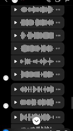 the sound recorder app on an iphone with different buttons and arrows in front of it