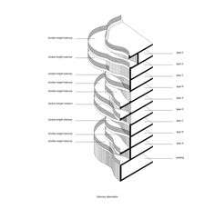 an architectural diagram showing the structure of a spiral staircase